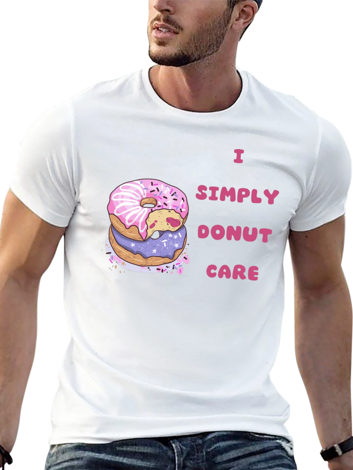 I Simply Donut Care Funny Graphic Tee