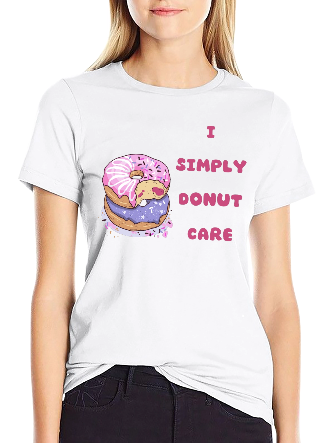 I Simply Donut Care Funny Graphic Tee
