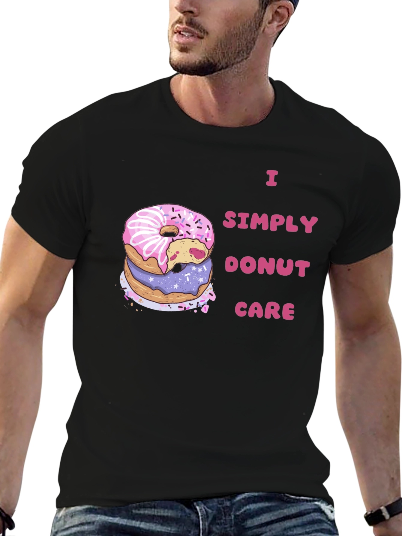 I Simply Donut Care Funny Graphic Tee