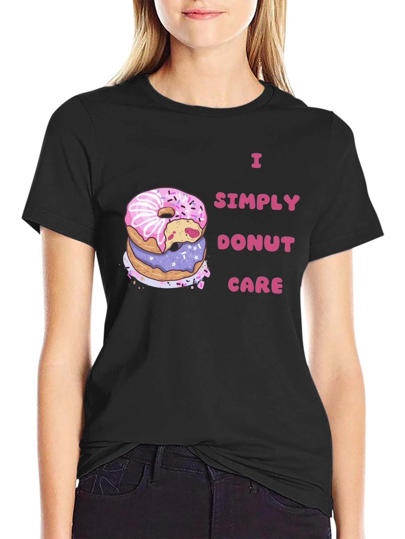 I Simply Donut Care Funny Graphic Tee