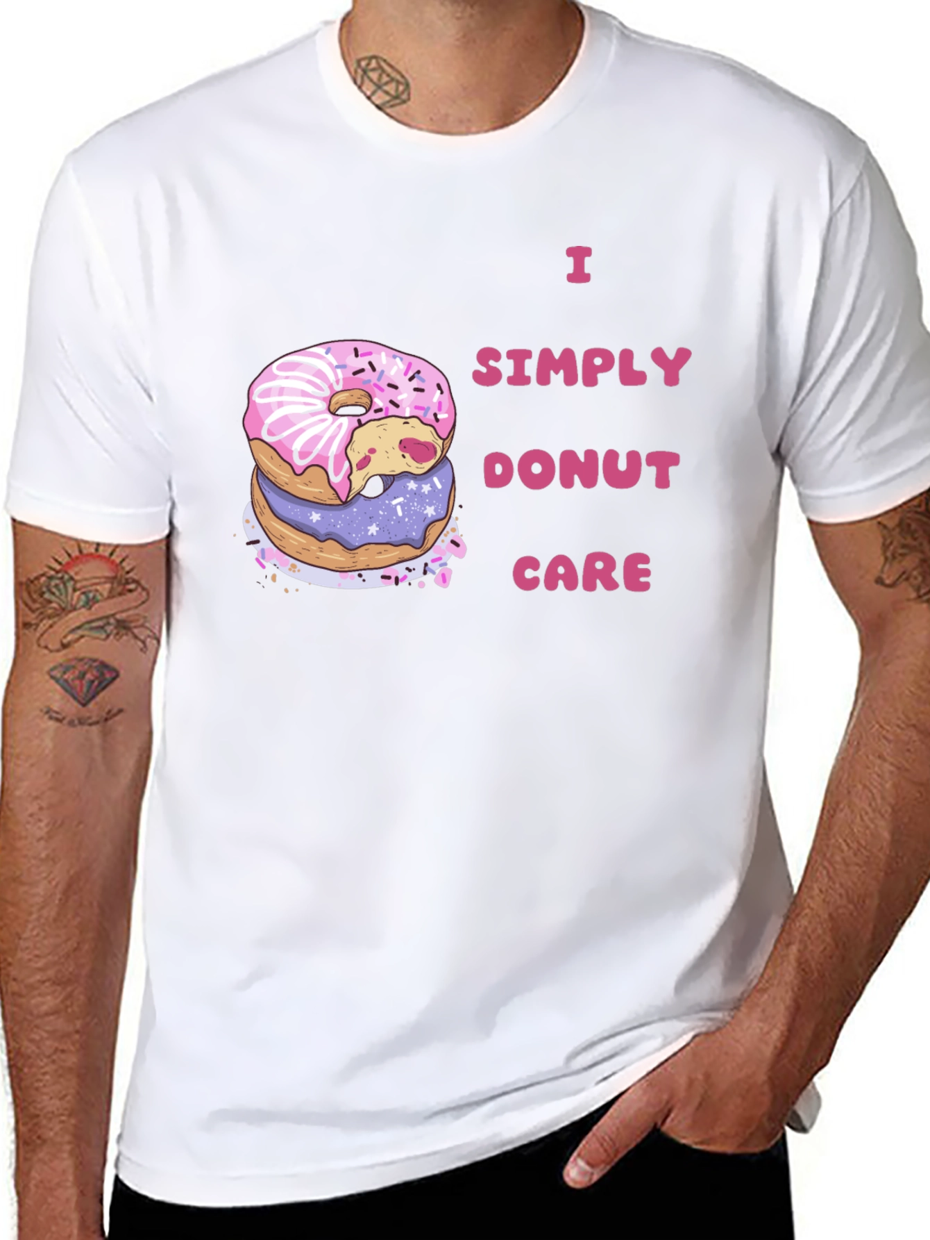 I Simply Donut Care Funny Graphic Tee