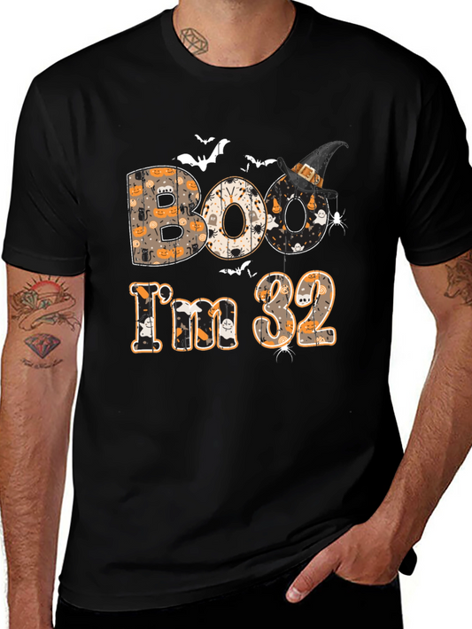 Boo Im 32 T-Shirt - Halloween Birthday Tee
