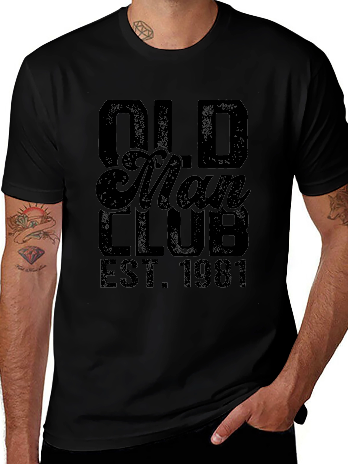 Old Man Club Est. 1981 Black T-Shirt