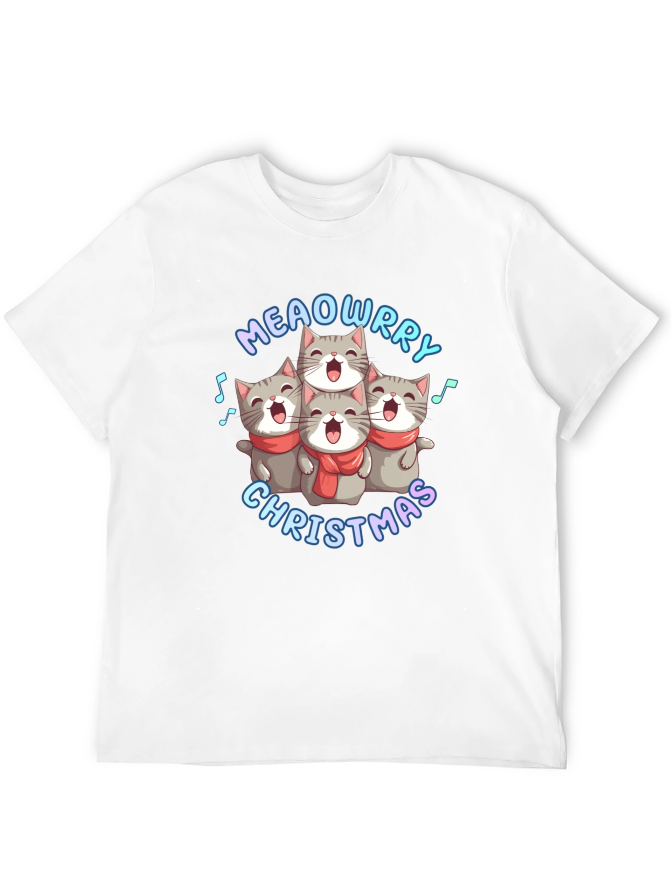 Meowrry Christmas Cat Choir T-Shirt