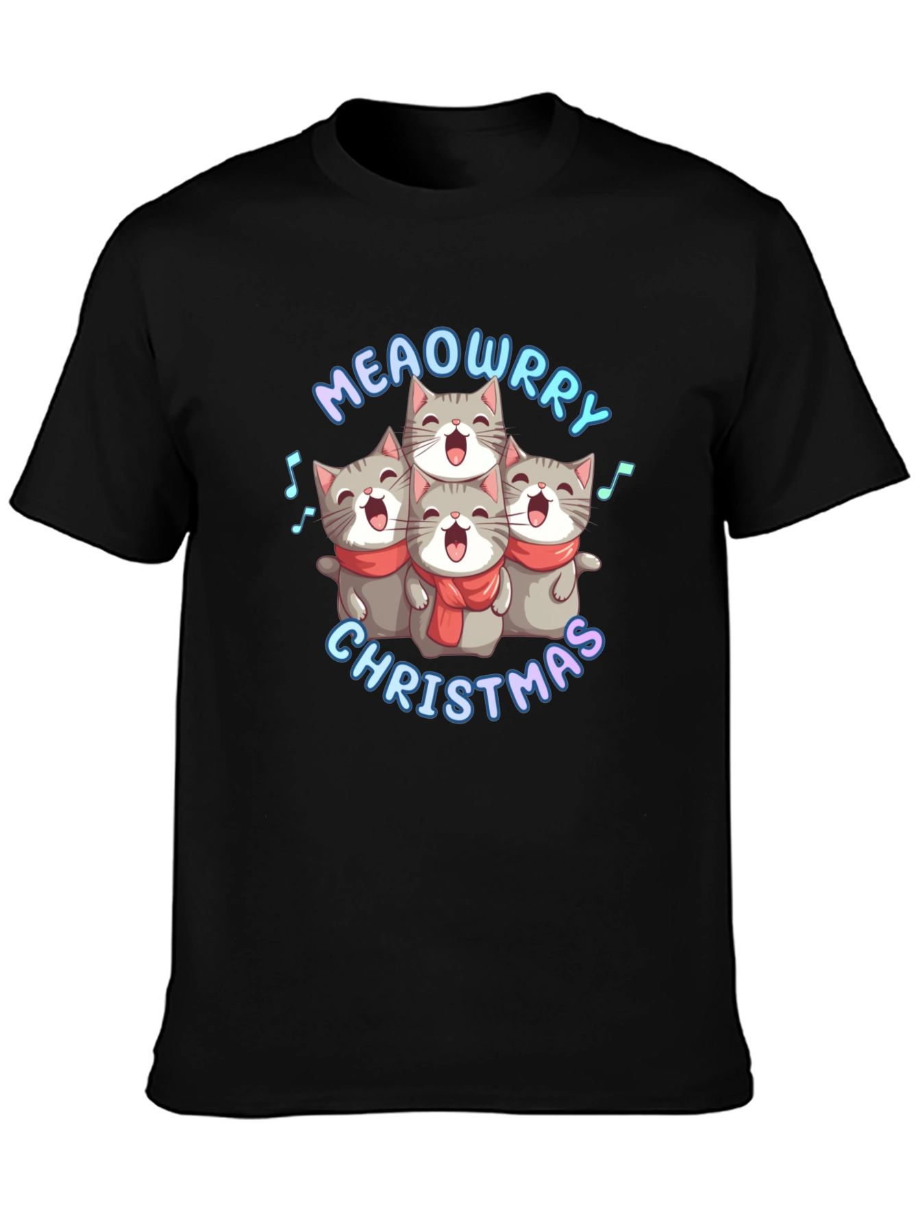 Meowrry Christmas Cat Choir T-Shirt