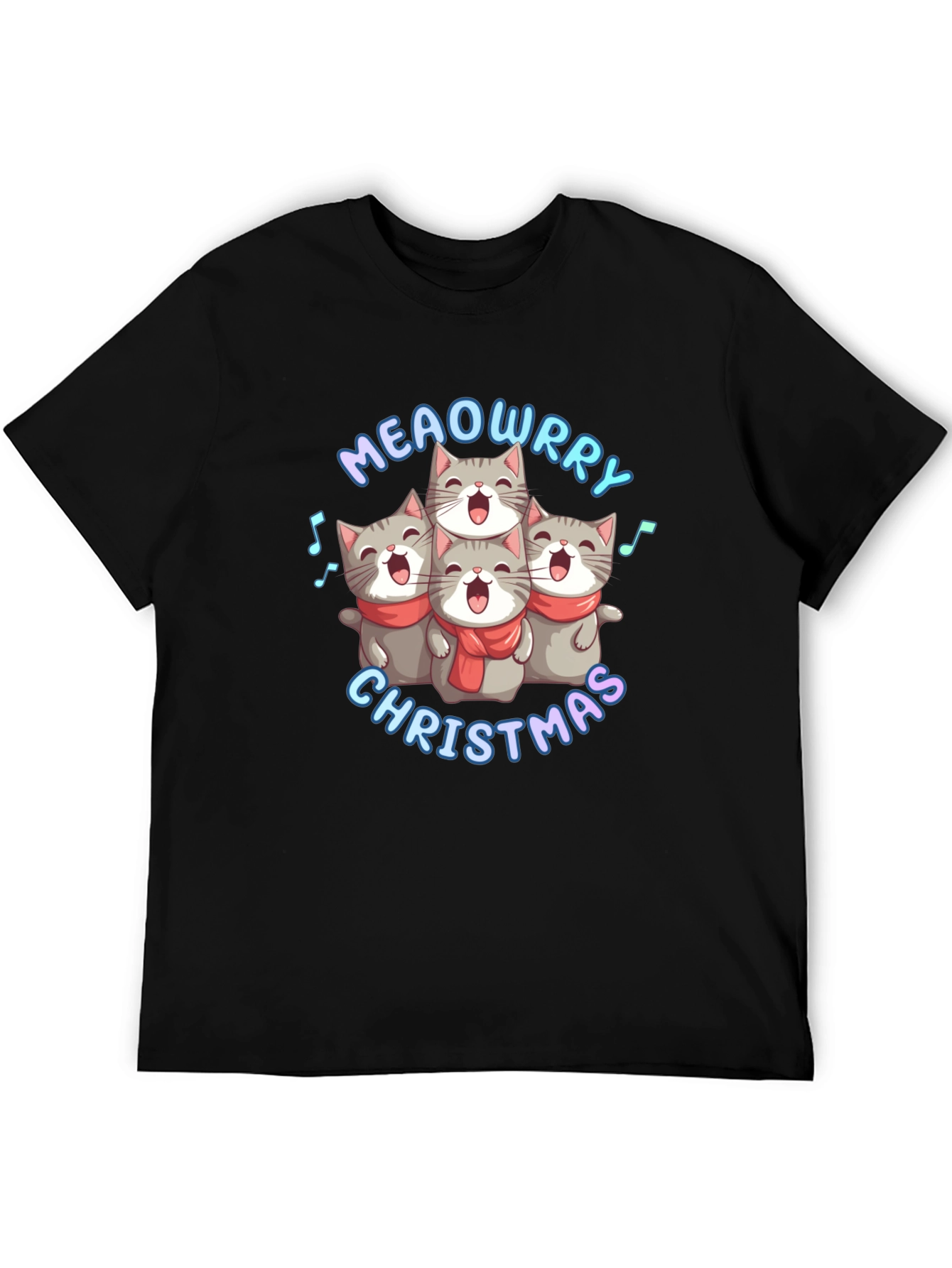 Meowrry Christmas Cat Choir T-Shirt