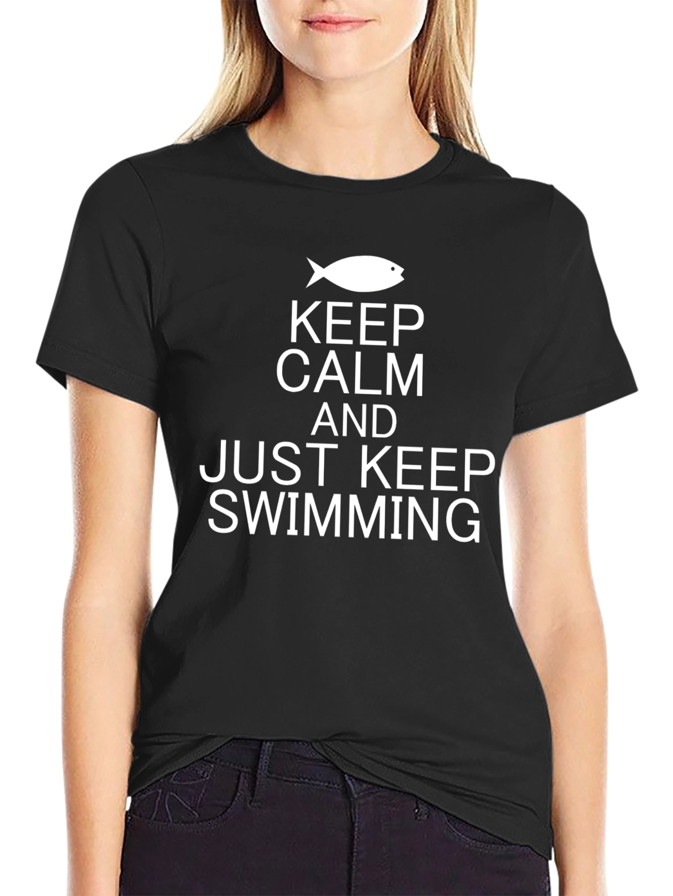 Keep Calm and Swim Mens T-Shirt