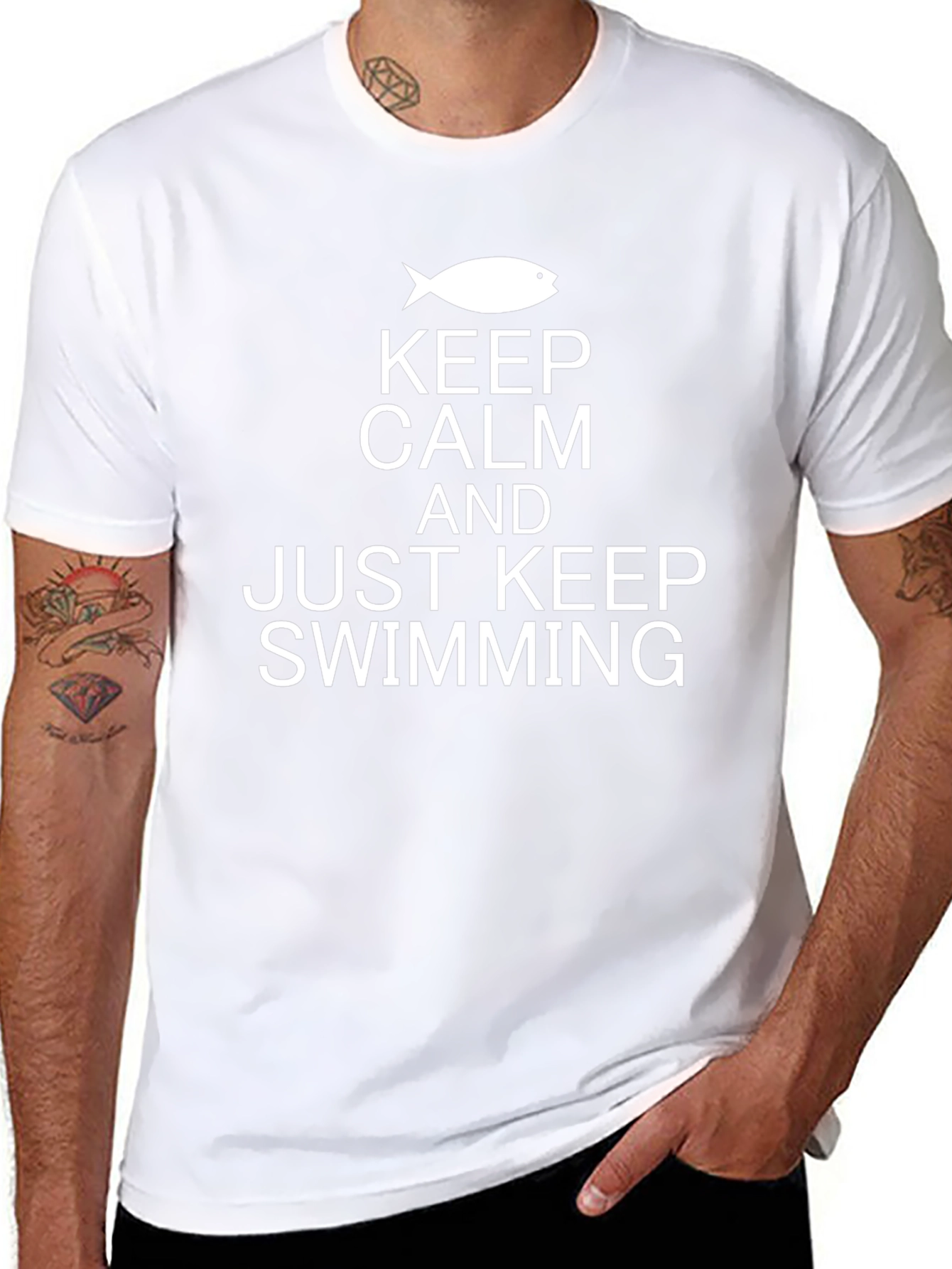 Keep Calm and Swim Mens T-Shirt