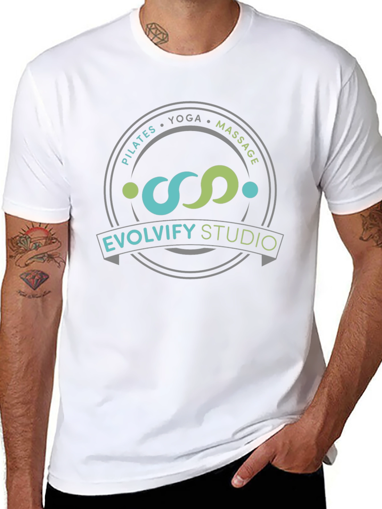 Evolvify Studio T-Shirt - Pilates Yoga Massage Design