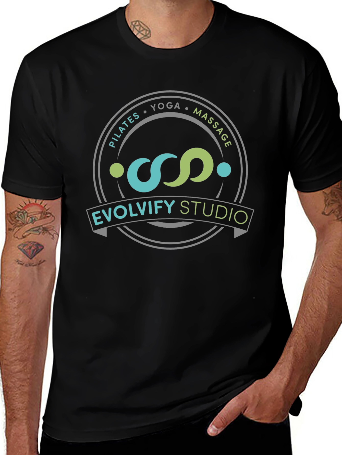 Evolvify Studio T-Shirt - Pilates Yoga Massage Design