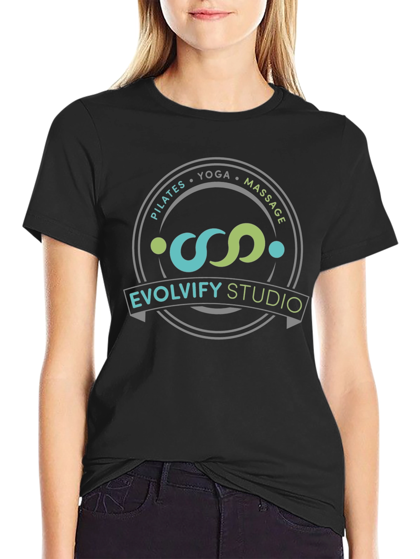 Evolvify Studio T-Shirt - Pilates Yoga Massage Design