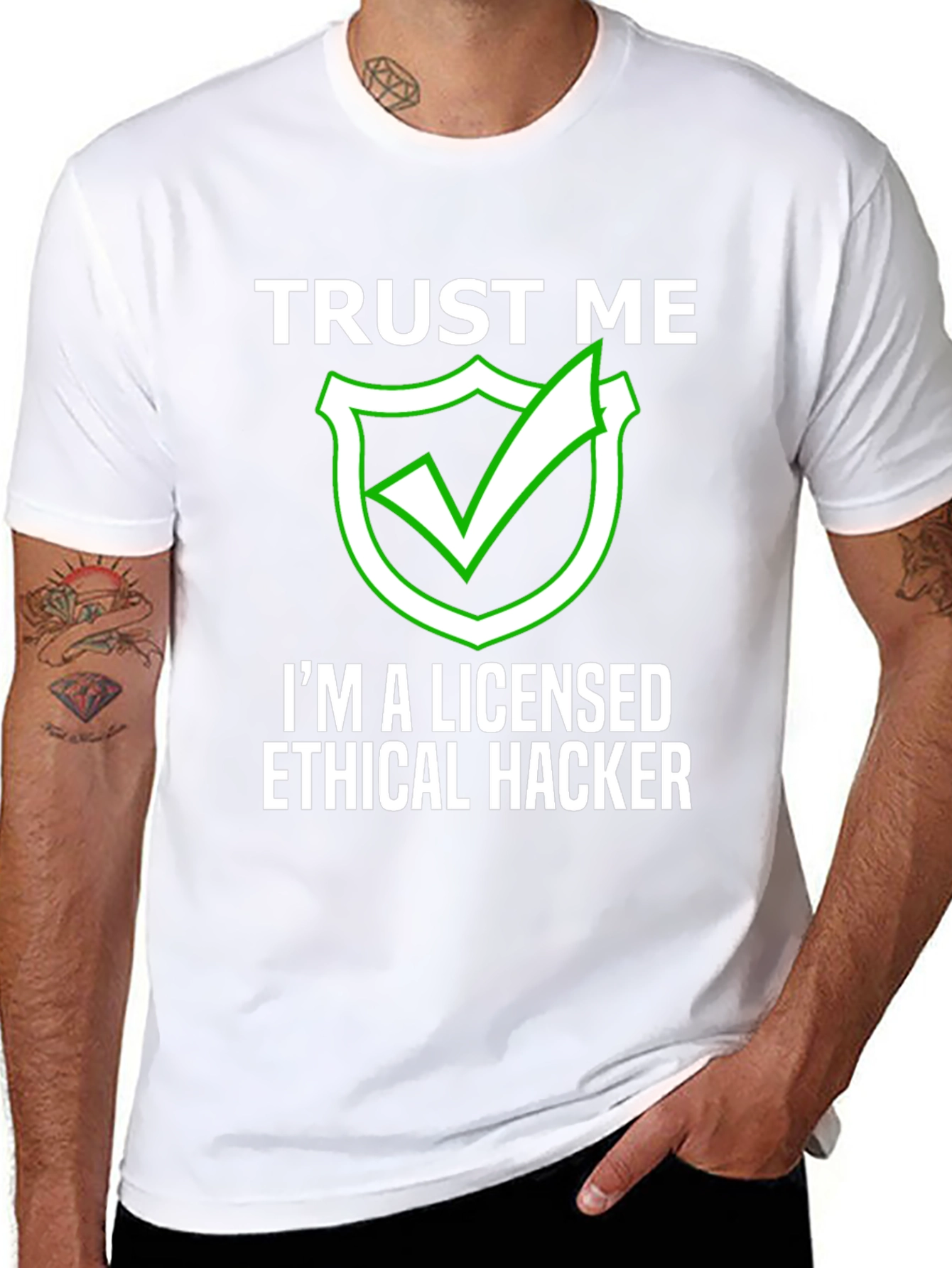 Ethical Hacker Licensed Funny Black T-Shirt