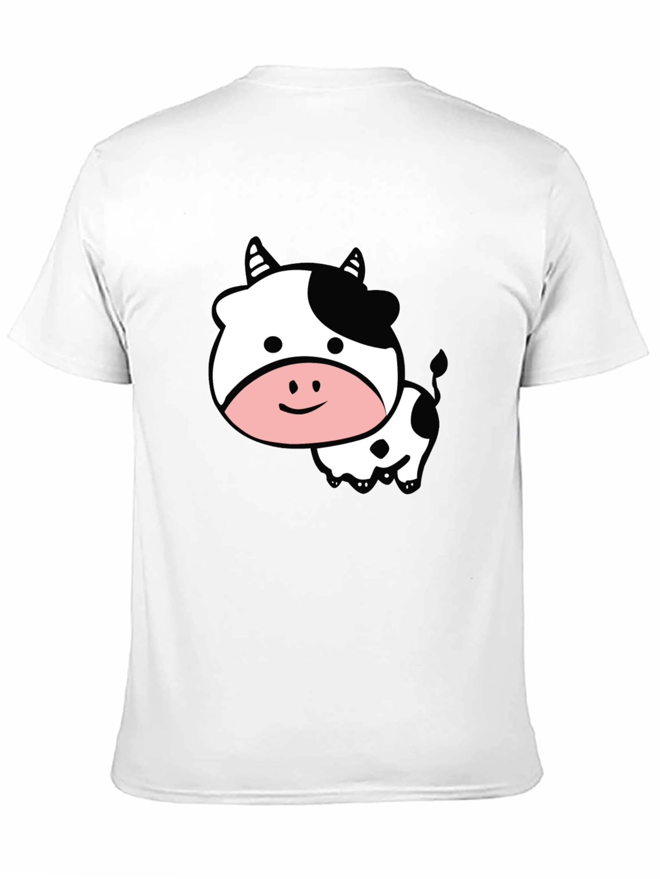 Cute Cow Graphic Black T-Shirt