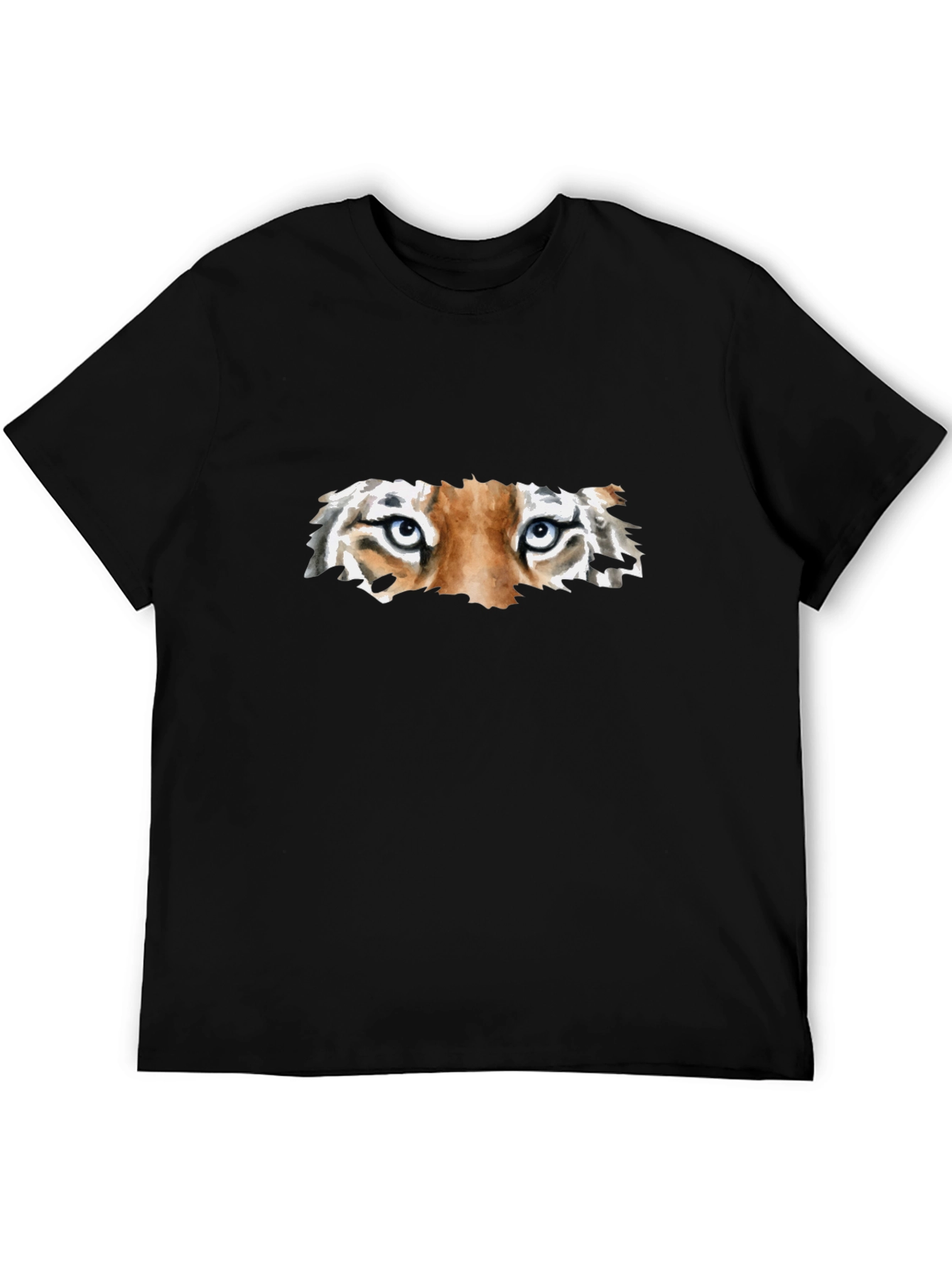 Tiger Eyes Graphic Black T-Shirt