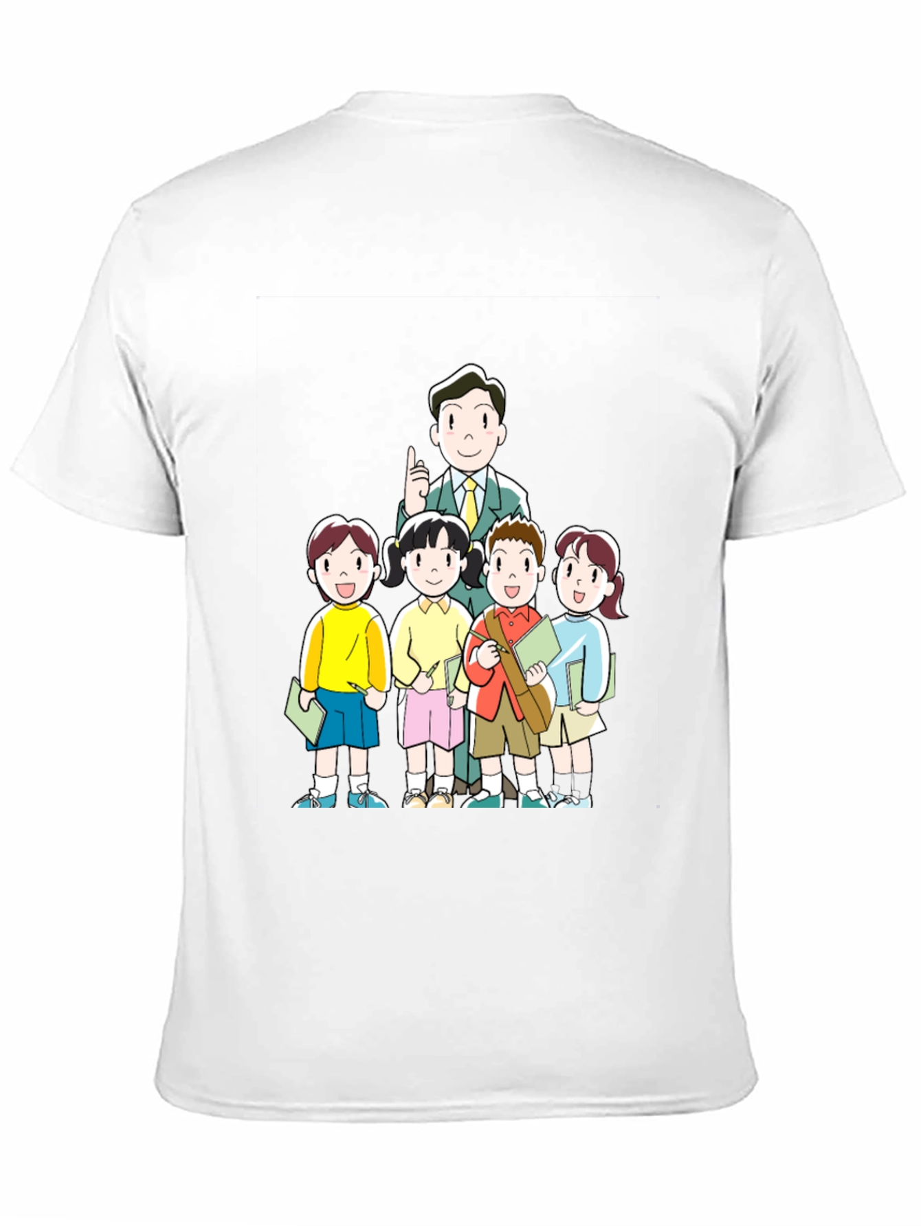 Anime Teacher & Students Black T-Shirt