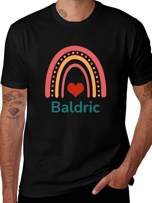 Baldric Rainbow Heart Personalized T-Shirt