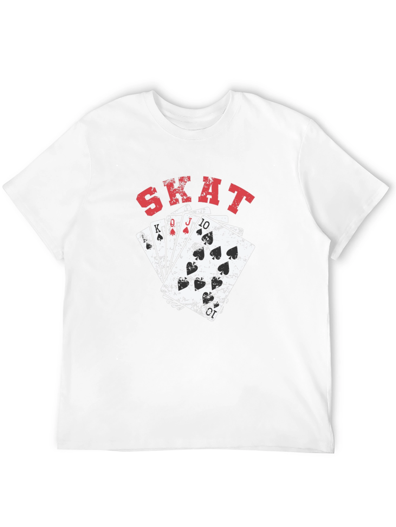 Skat Card Game Graphic Tee - Black Casual T-Shirt