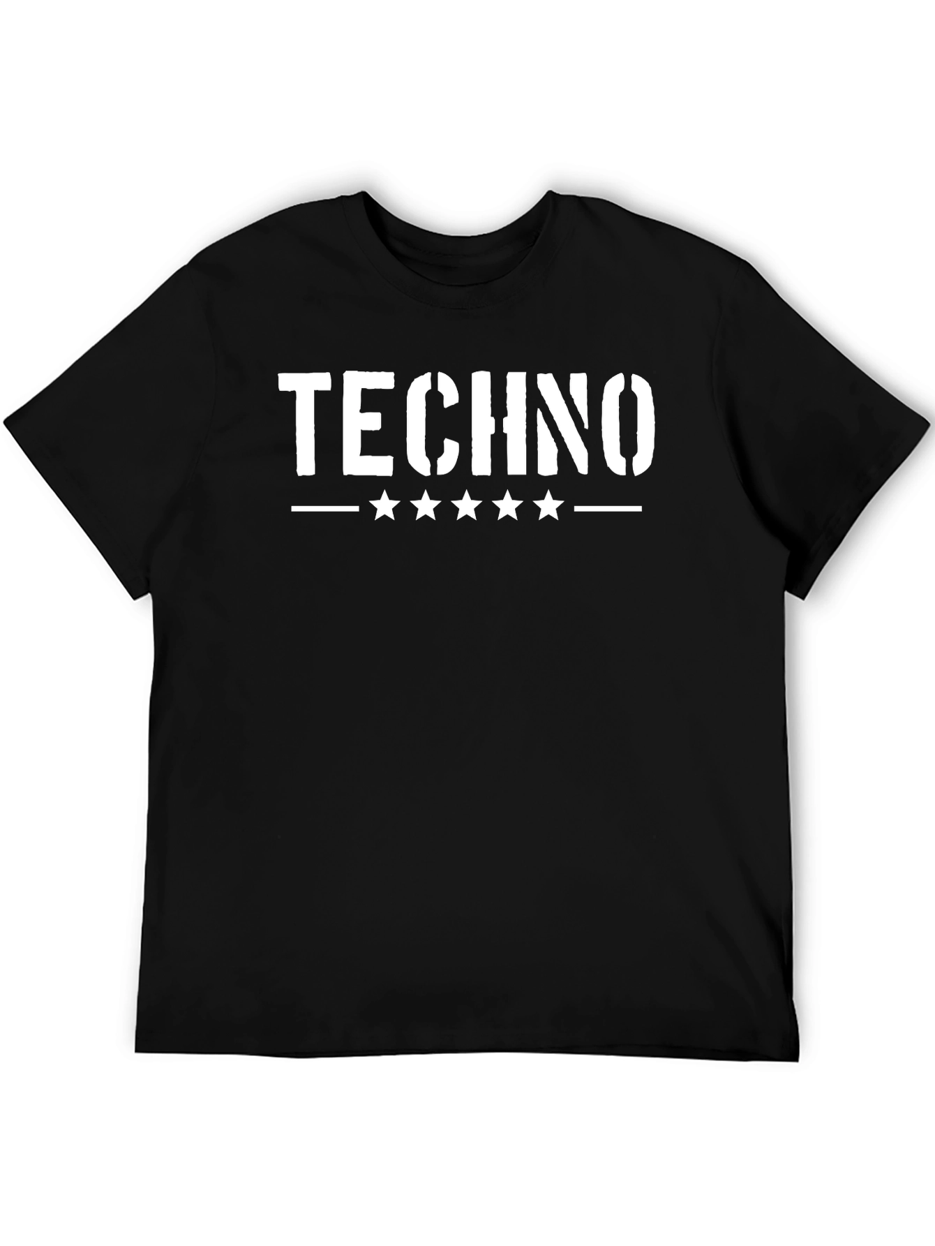 Techno Star Graphic T-Shirt - Black