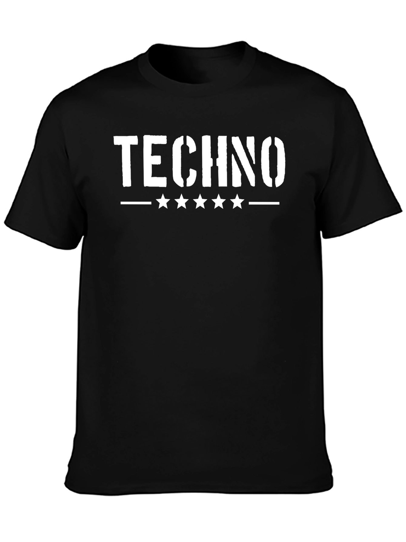 Techno Star Graphic T-Shirt - Black
