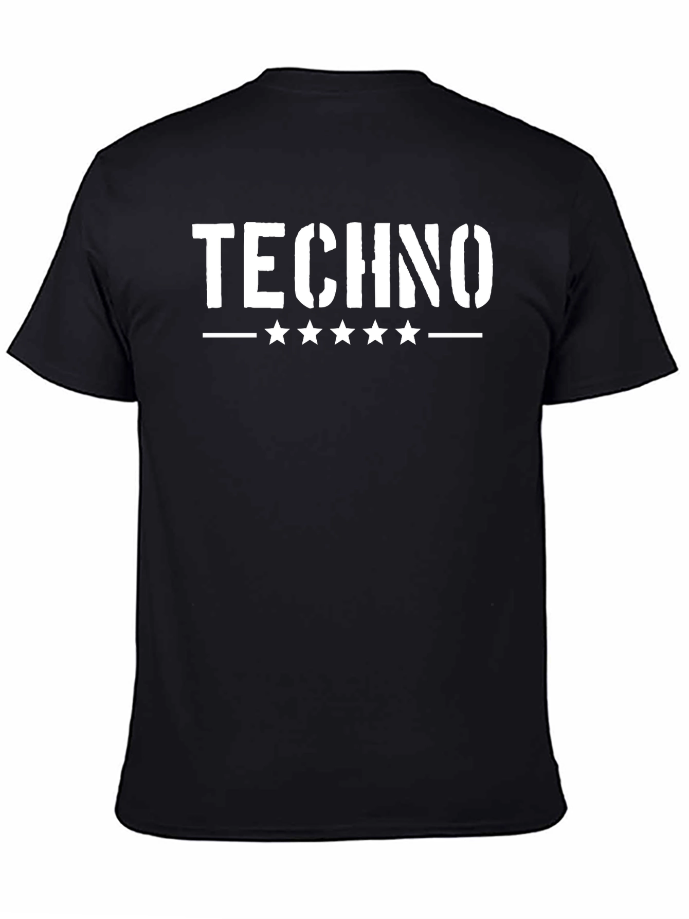 Techno Star Graphic T-Shirt - Black