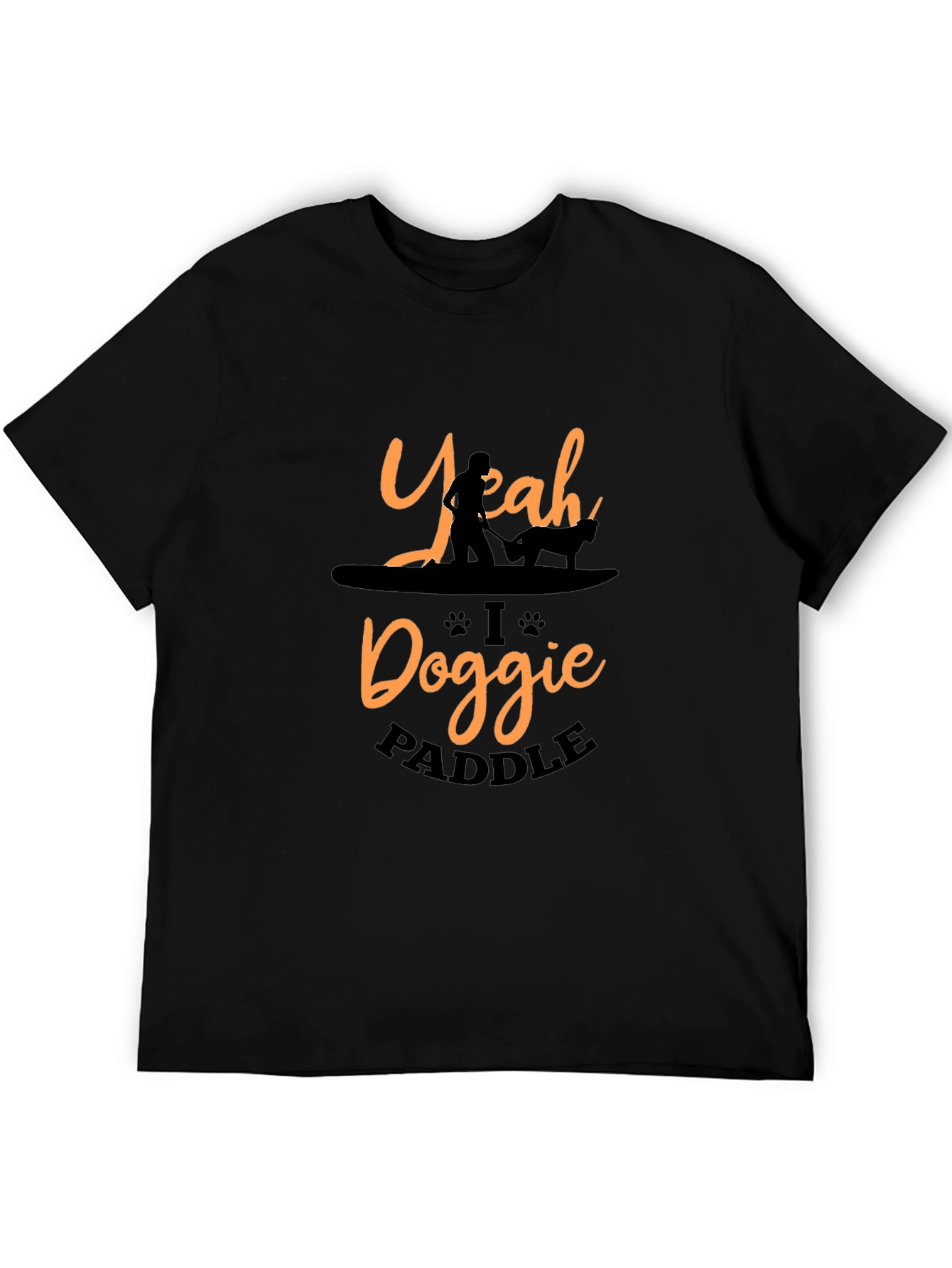 Yeah I Doggie Paddle Black T-Shirt