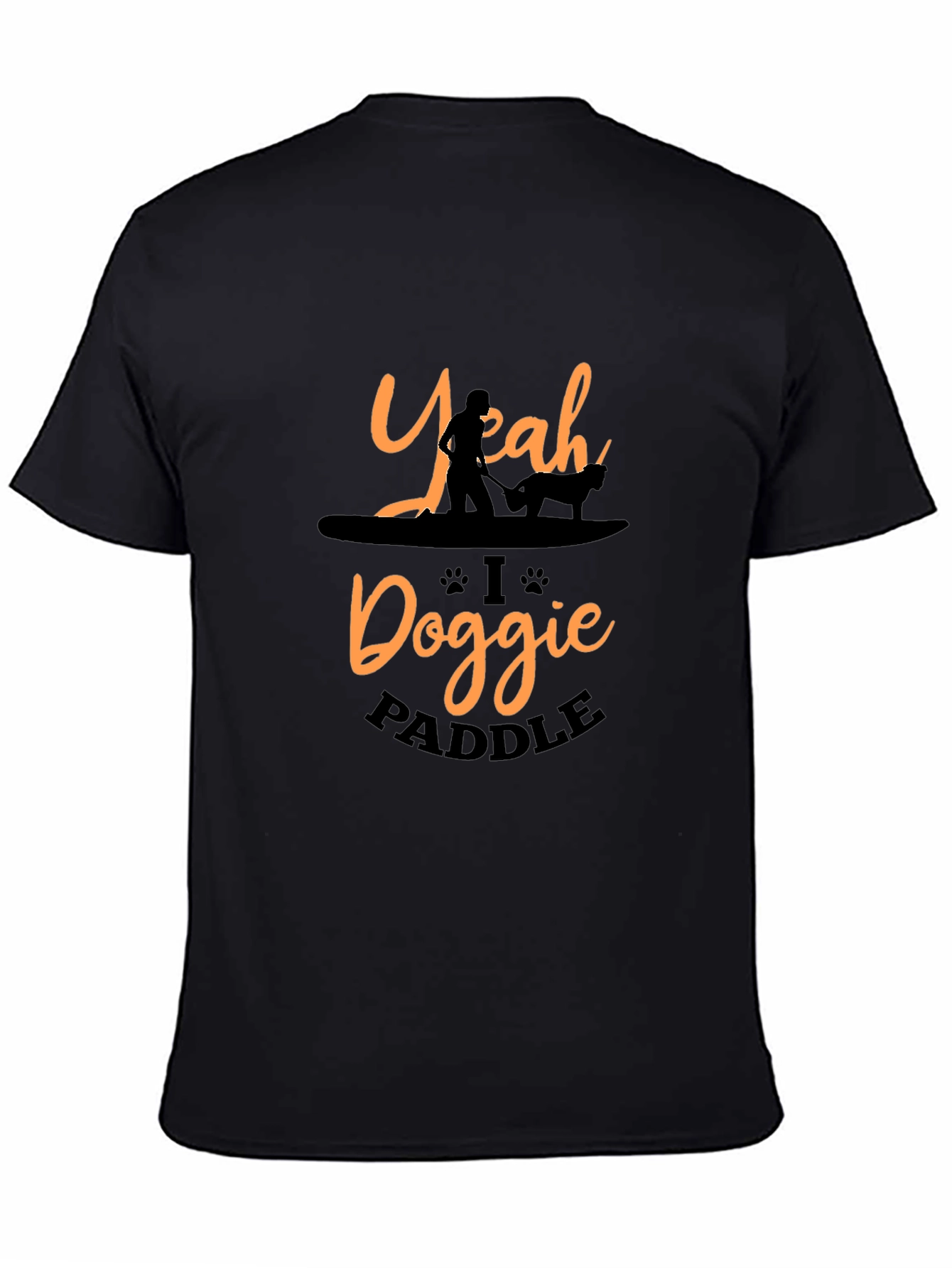 Yeah I Doggie Paddle Black T-Shirt