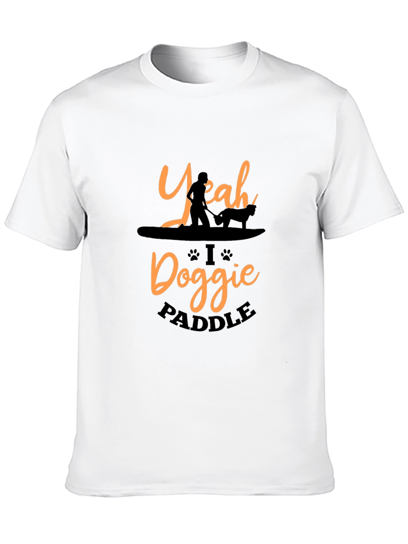 Yeah I Doggie Paddle Black T-Shirt