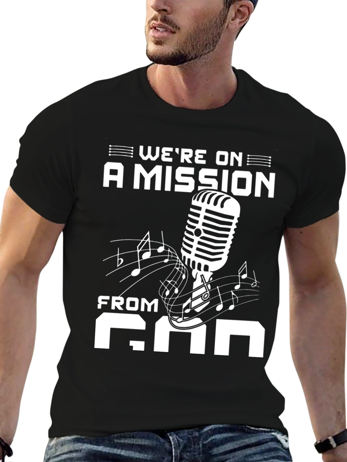 Were on a Mission From God Black T-Shirt