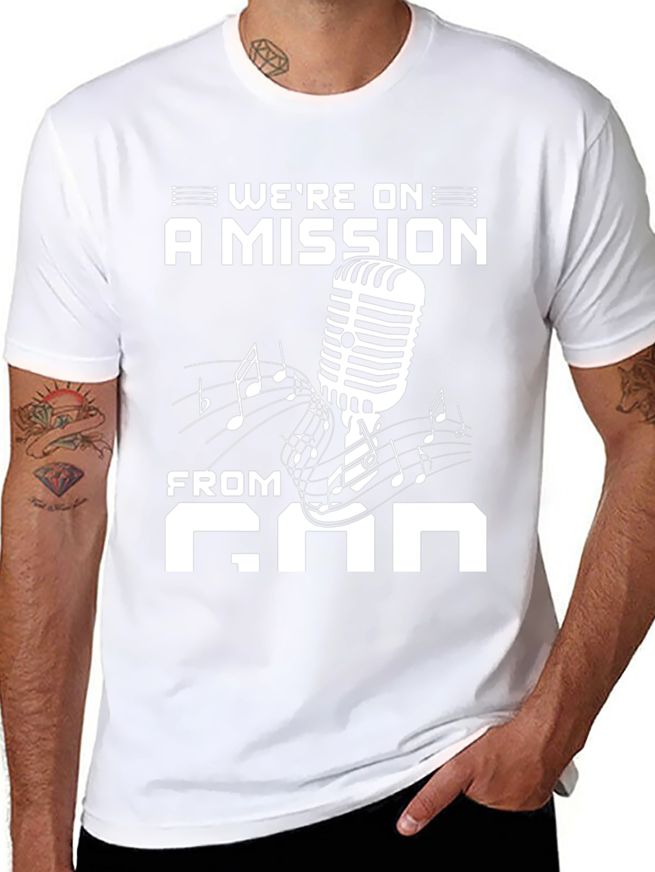 Were on a Mission From God Black T-Shirt