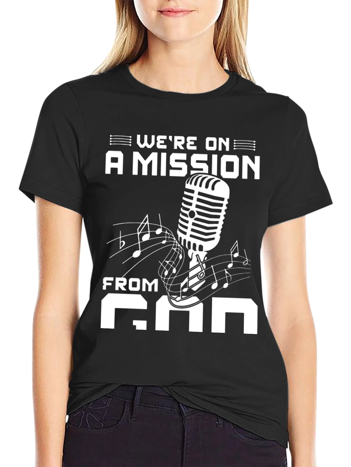 Were on a Mission From God Black T-Shirt