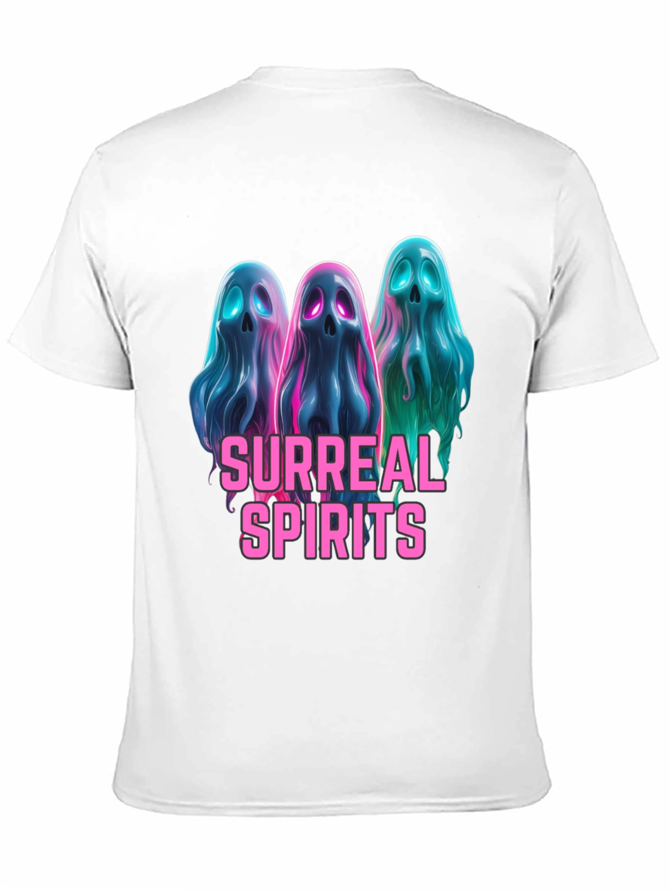 Surreal Spirits Graphic Tee - Unique Ghost Design