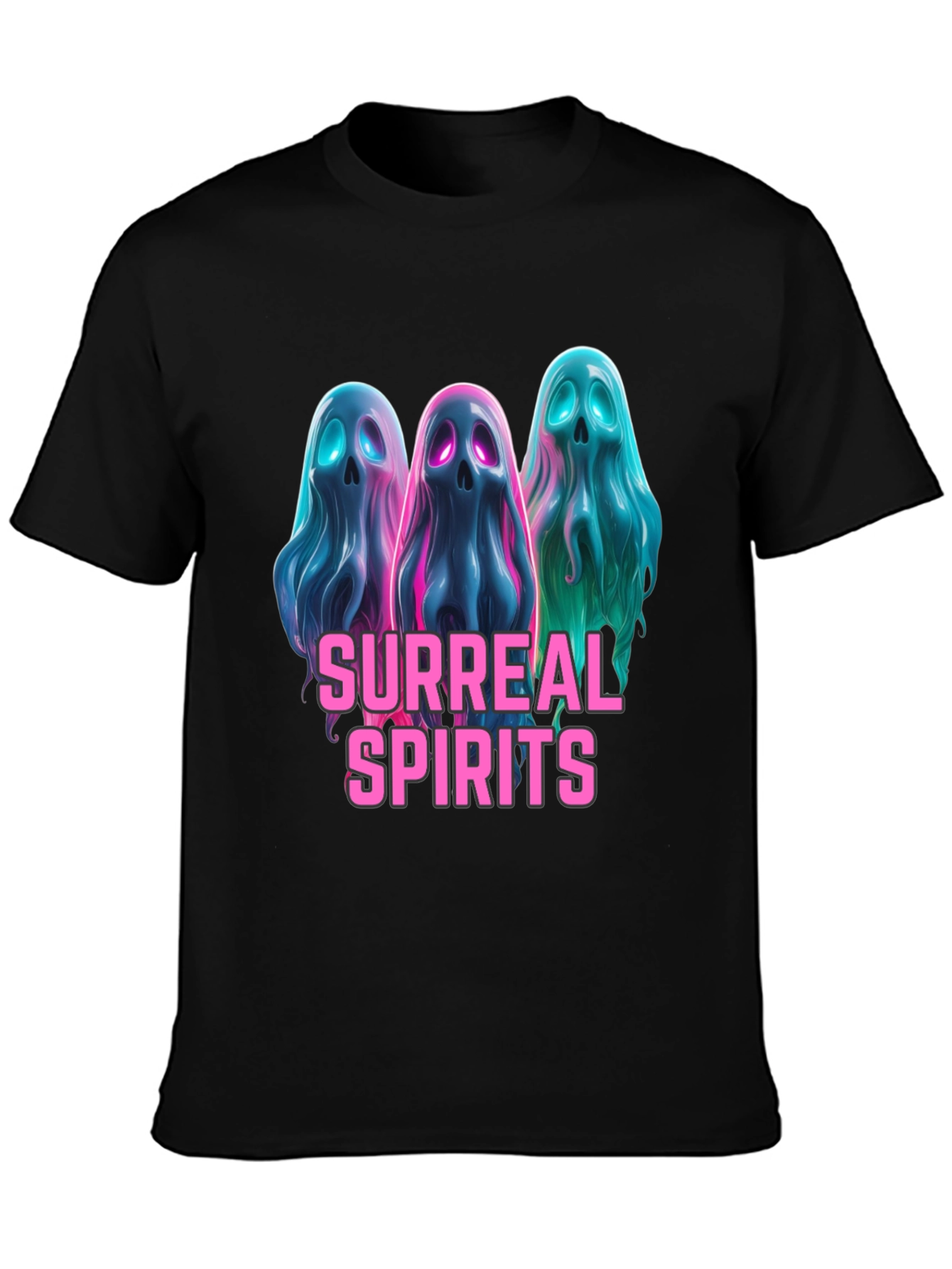 Surreal Spirits Graphic Tee - Unique Ghost Design