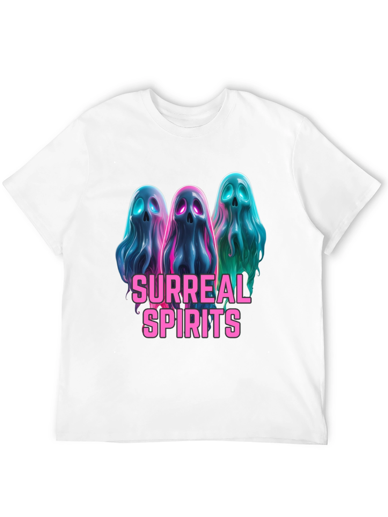 Surreal Spirits Graphic Tee - Unique Ghost Design