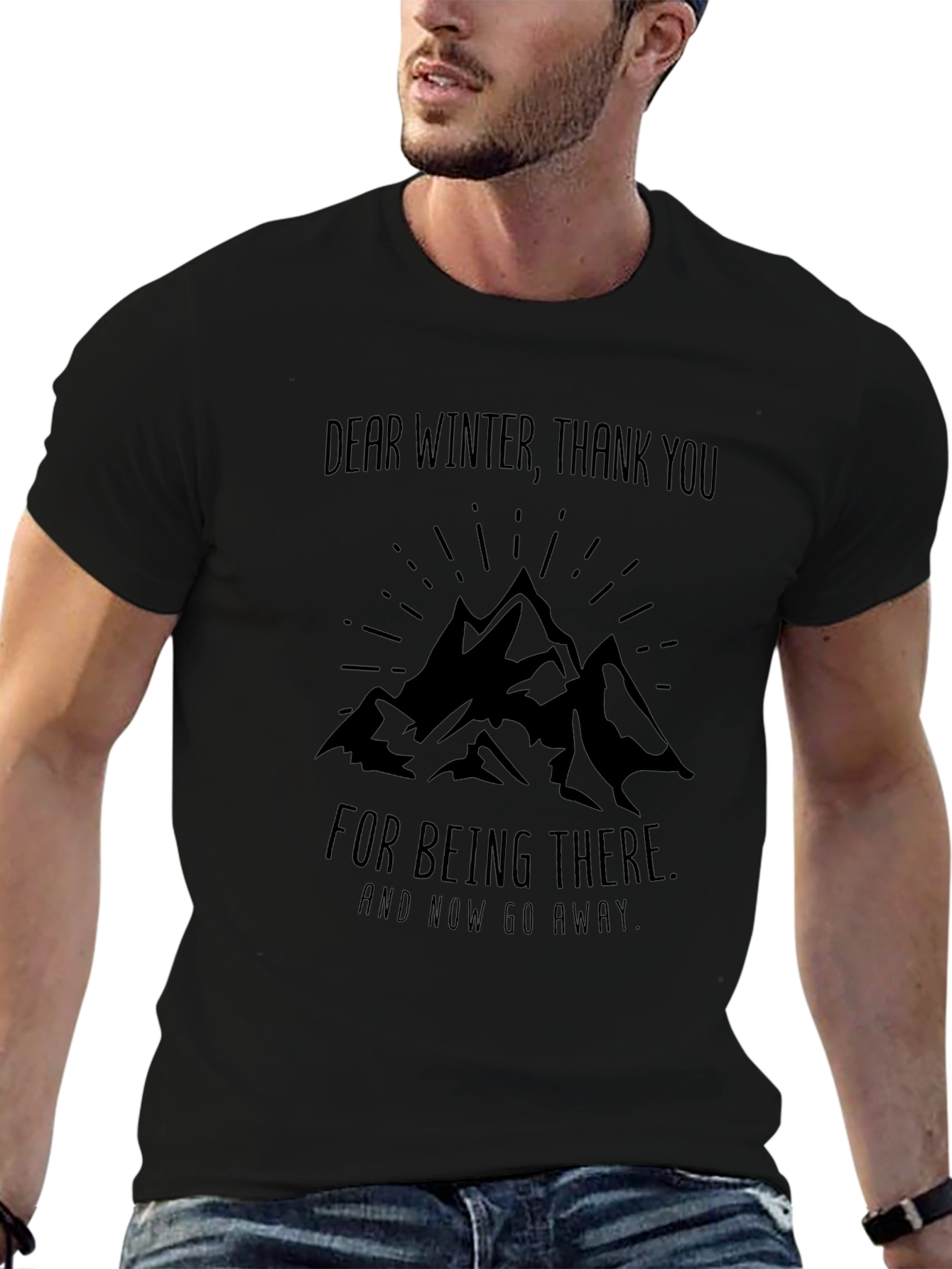 Dear Winter Graphic Tee - Black