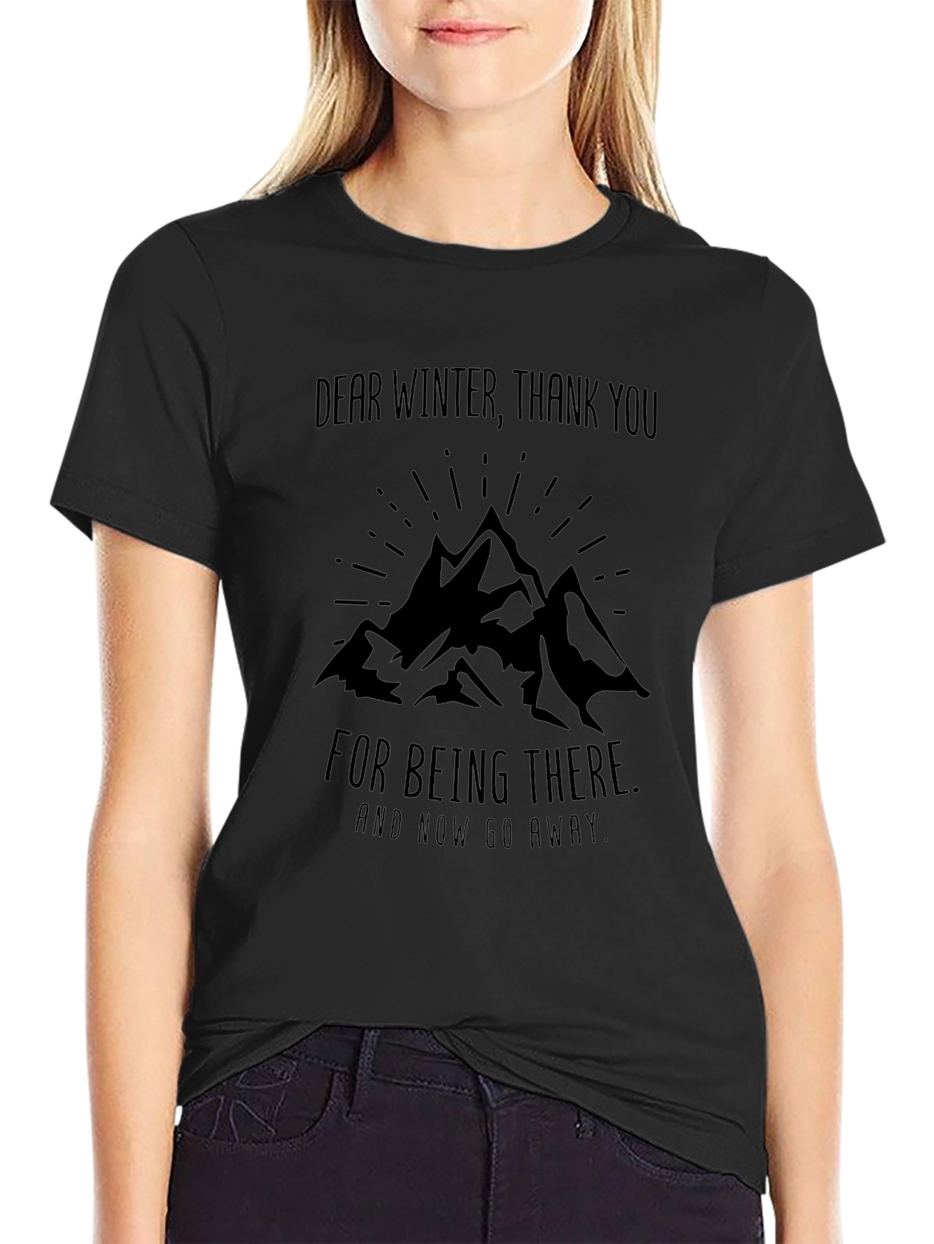 Dear Winter Graphic Tee - Black