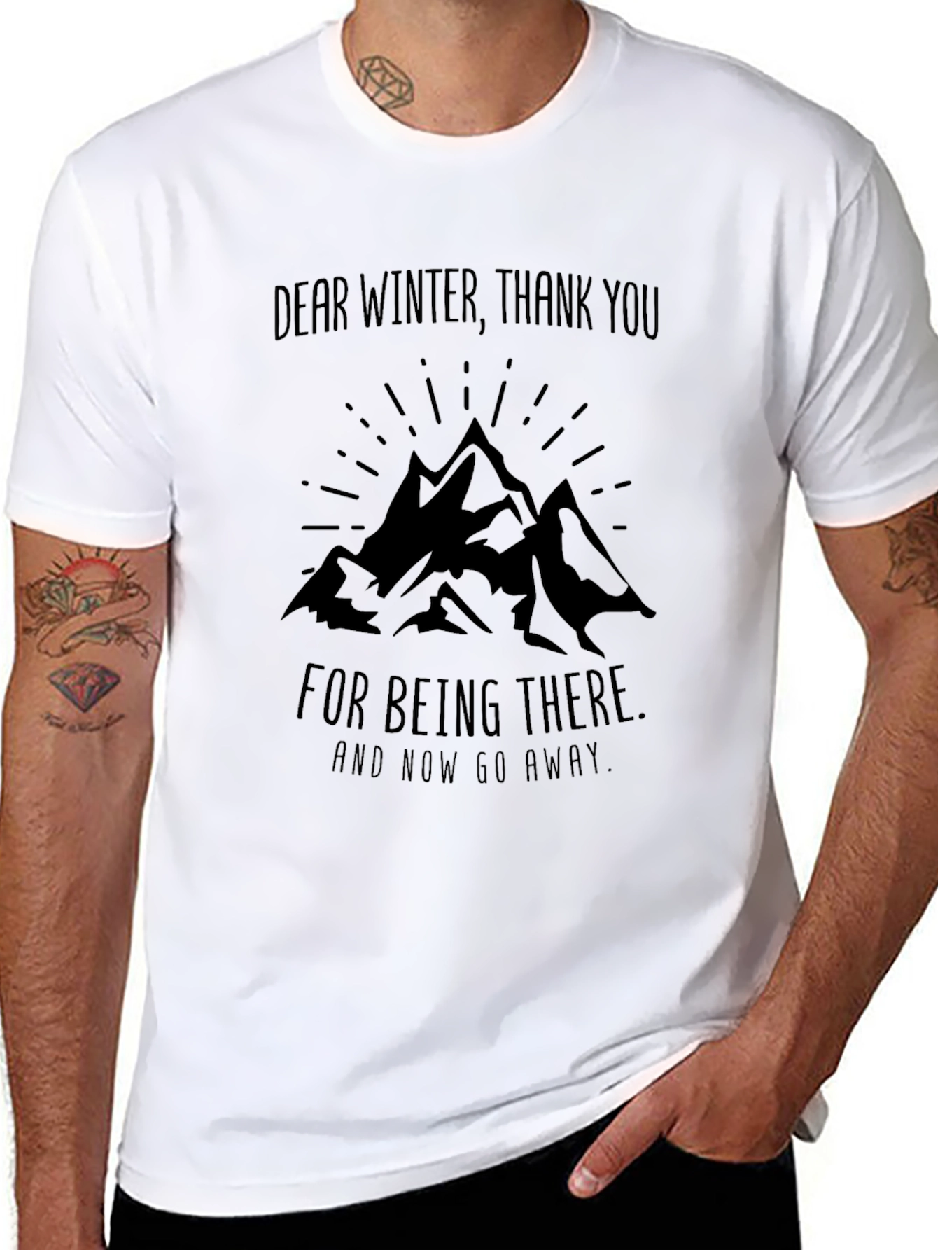 Dear Winter Graphic Tee - Black