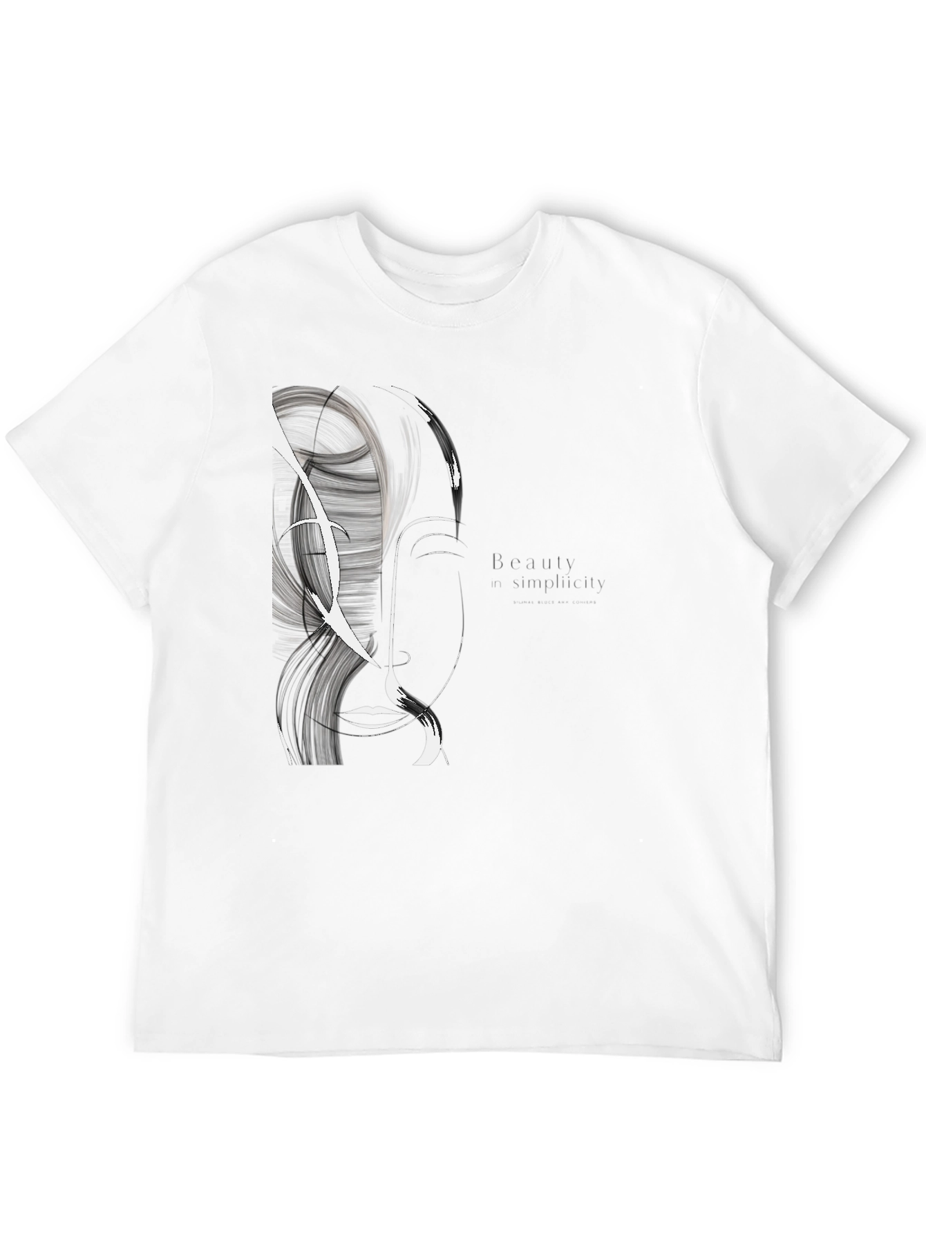 Abstract Face Graphic Black T-Shirt