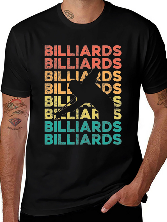 Retro Billiards Graphic T-Shirt - Cue Sports Apparel