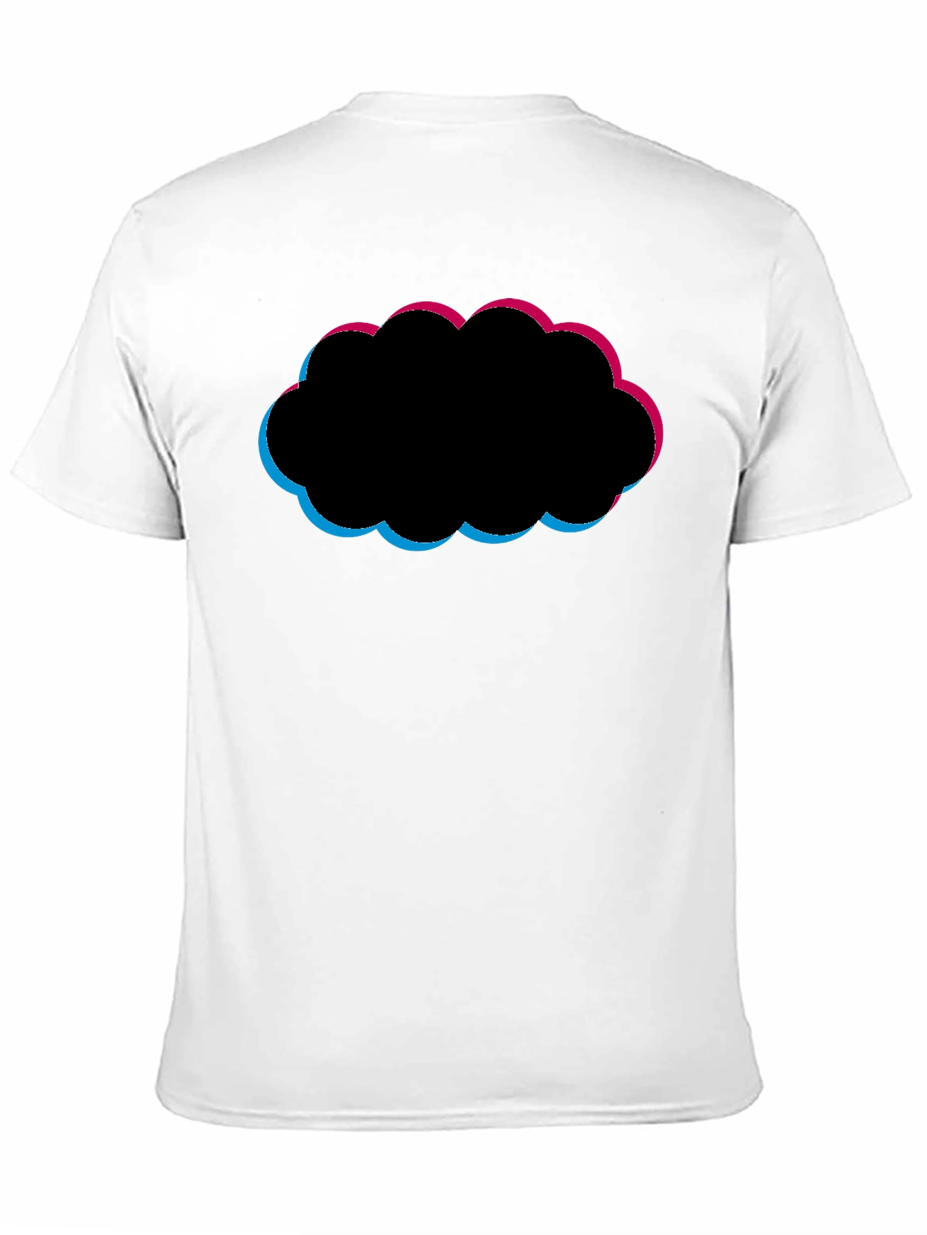 Abstract Cloud Graphic Black T-Shirt