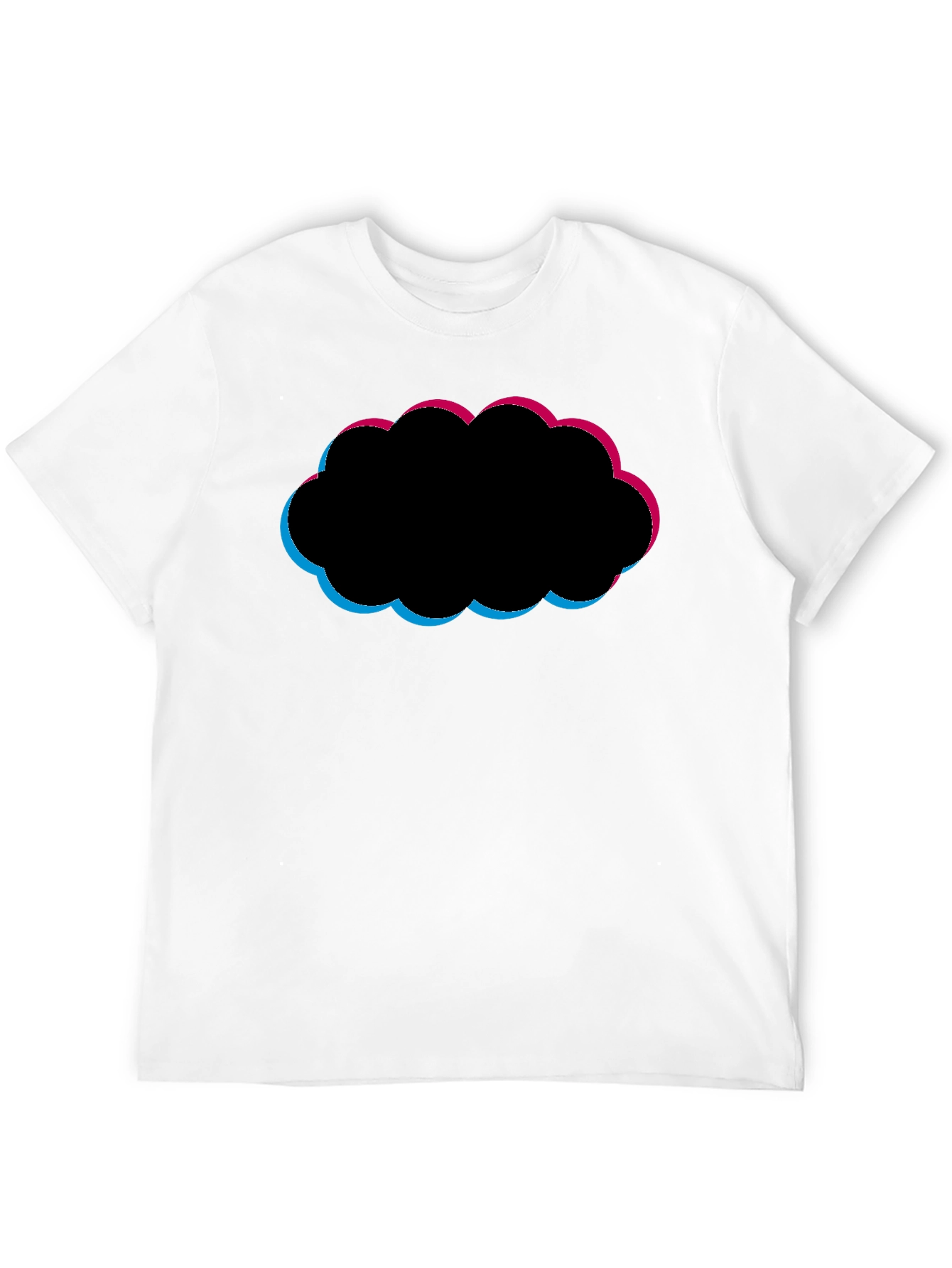 Abstract Cloud Graphic Black T-Shirt