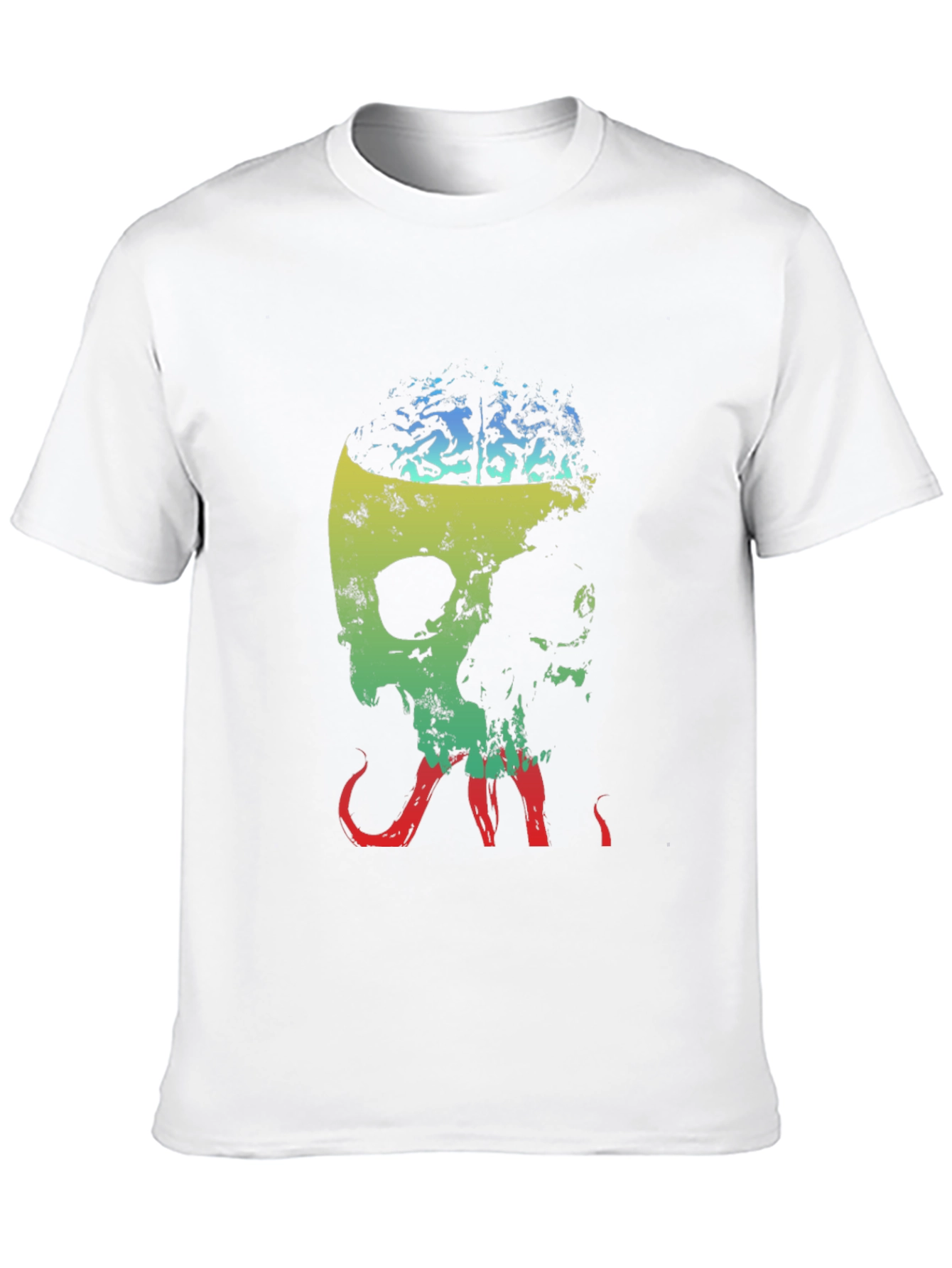 Brainy Skull Graphic Tee - Unique Design