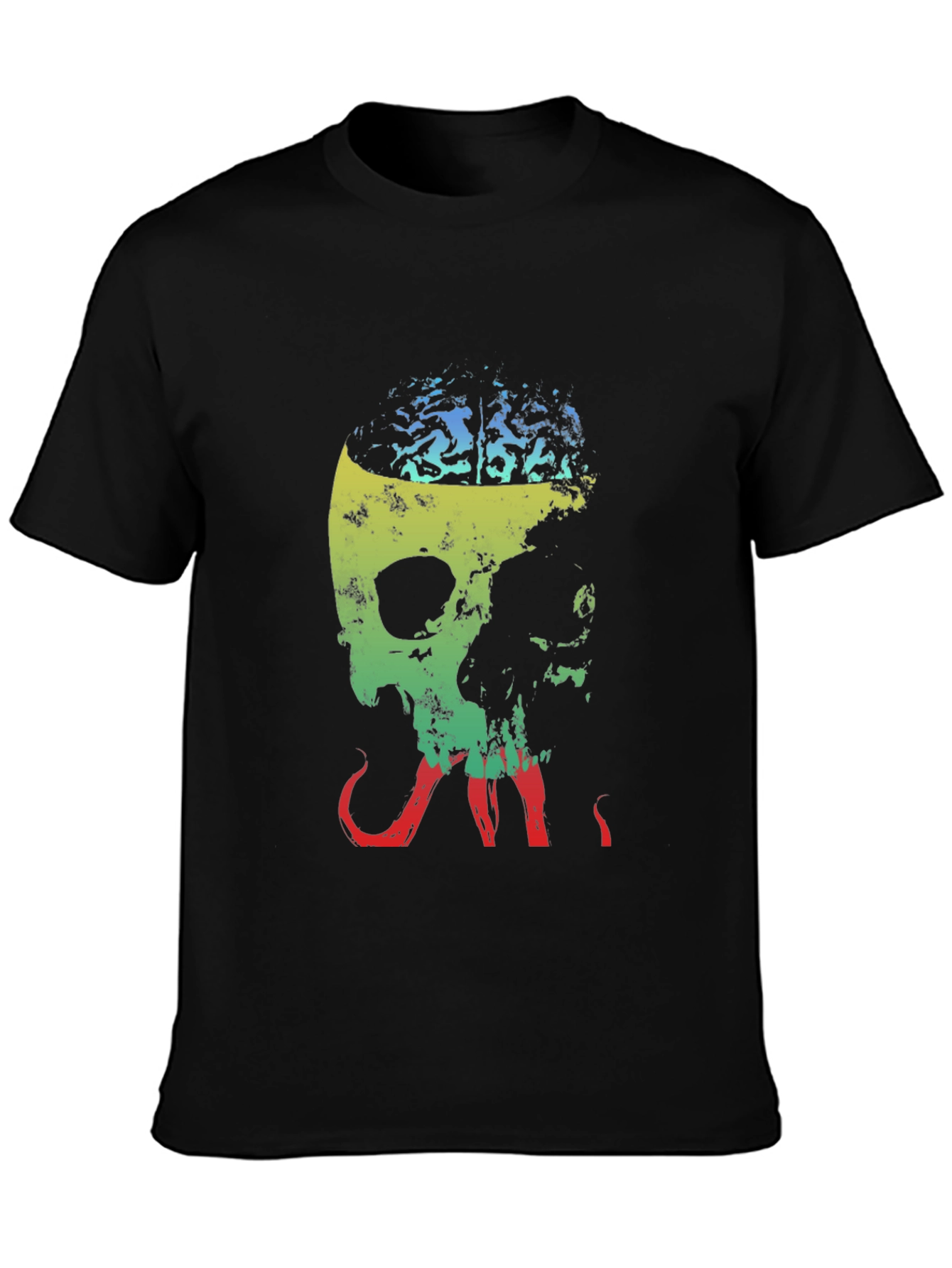 Brainy Skull Graphic Tee - Unique Design
