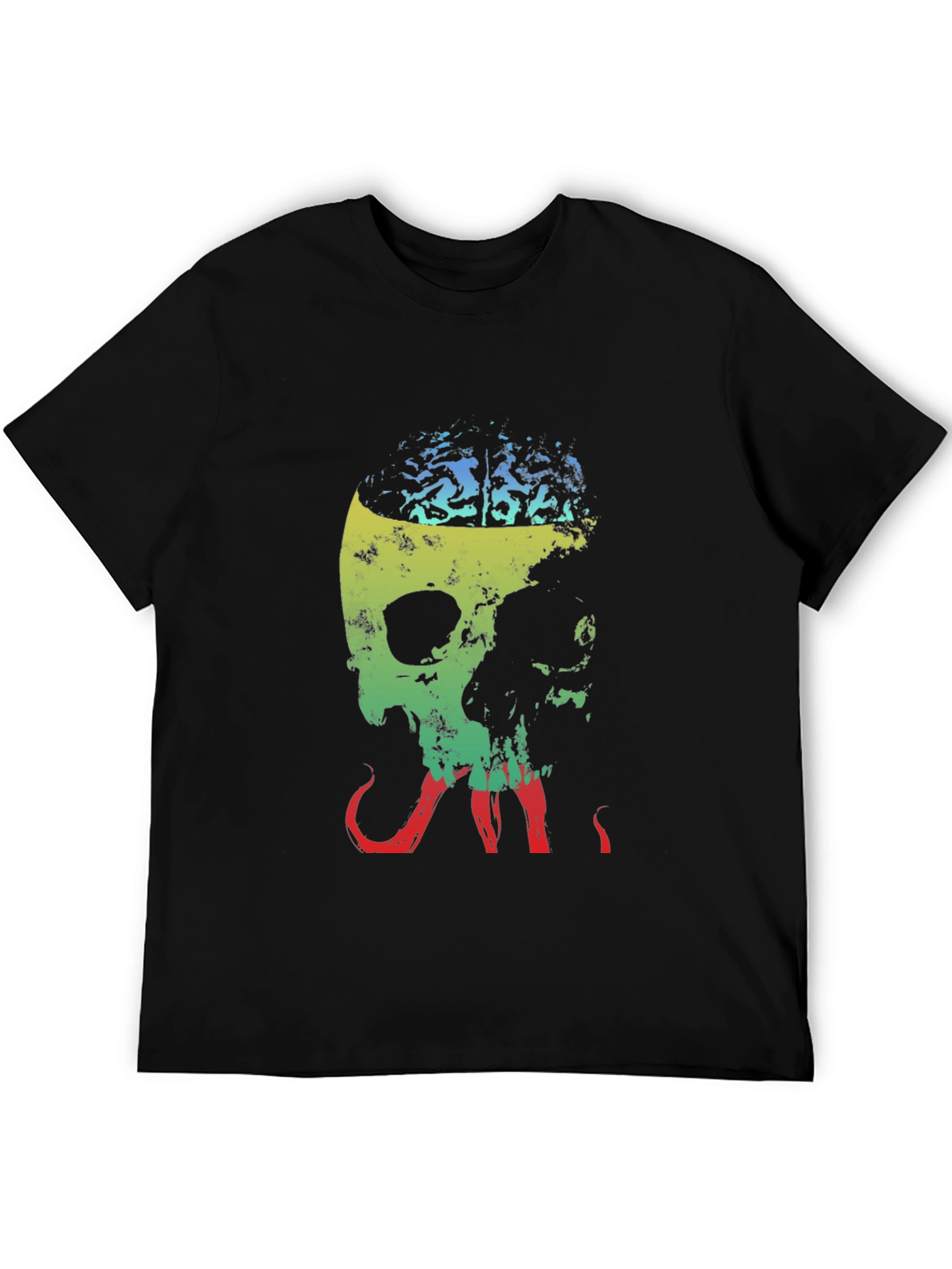 Brainy Skull Graphic Tee - Unique Design