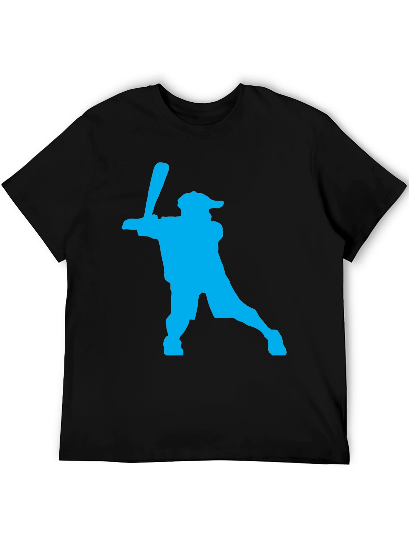 Baseball Silhouette Graphic Tee - Black