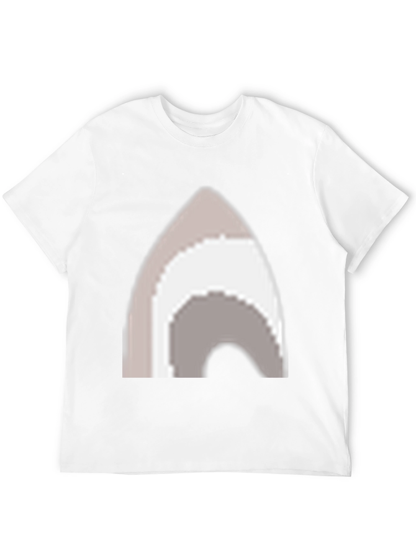 Pixel Art Arch Graphic Tee - Casual Black T-Shirt