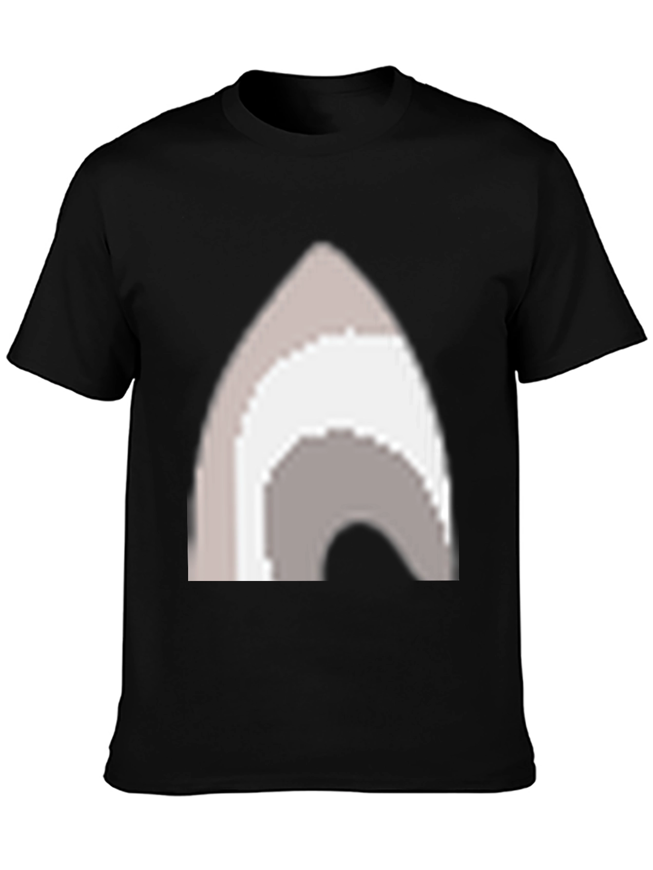 Pixel Art Arch Graphic Tee - Casual Black T-Shirt