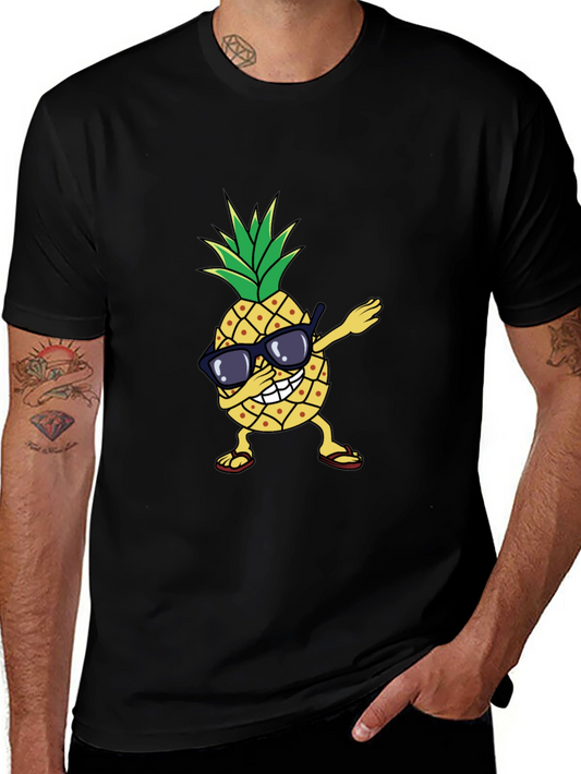 Dabbing Pineapple Graphic Tee - Trendy Summer Shirt