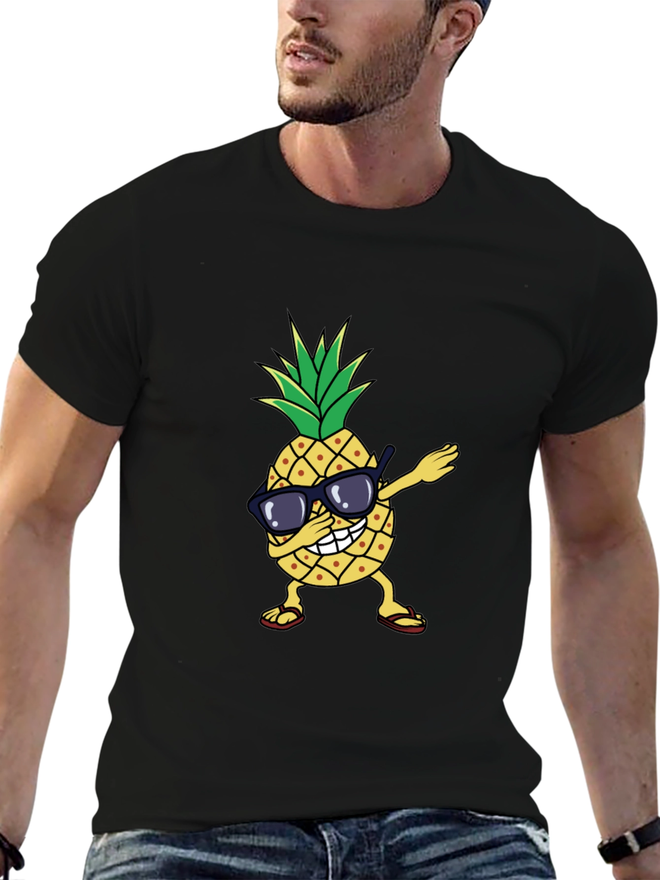 Dabbing Pineapple Graphic Tee - Trendy Summer Shirt