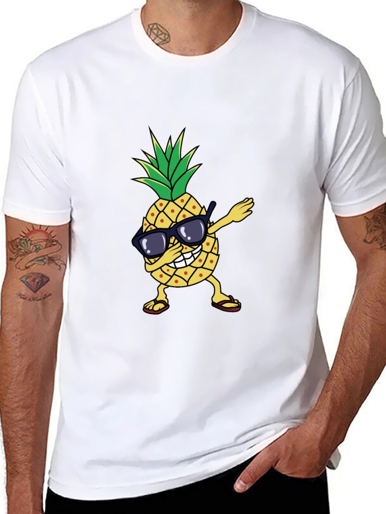 Dabbing Pineapple Graphic Tee - Trendy Summer Shirt