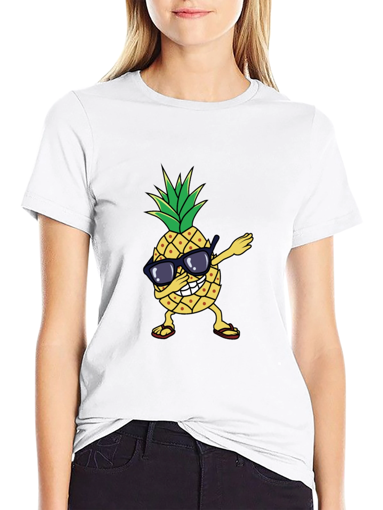Dabbing Pineapple Graphic Tee - Trendy Summer Shirt